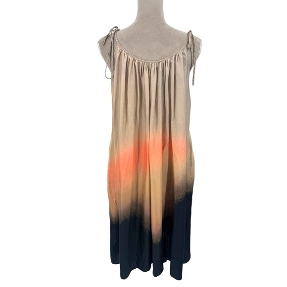 No. 6 Ruby Dress Sunrise Print Sleeveless Tie Dye Midi - Yellow Orange - Size 6 - Picture 5 of 8